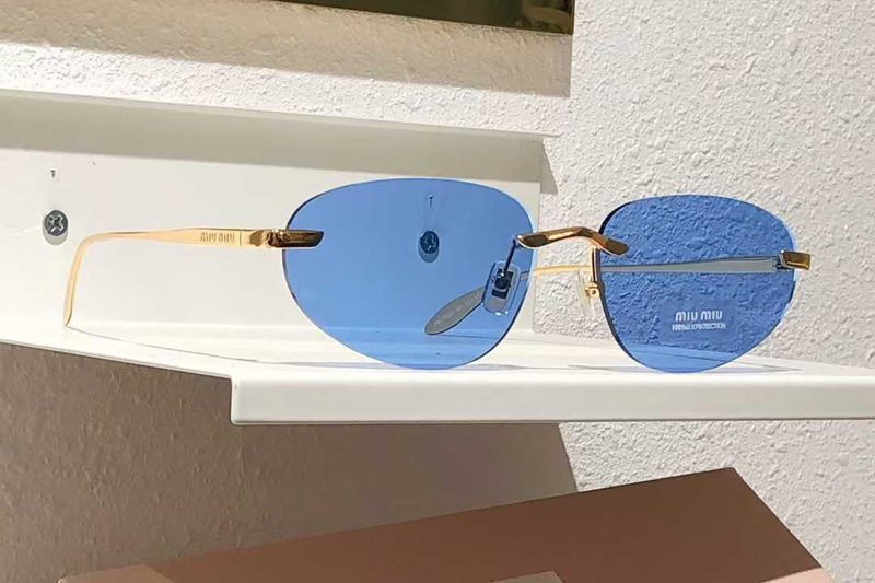 SMUA92S Sunglasses Gold Blue