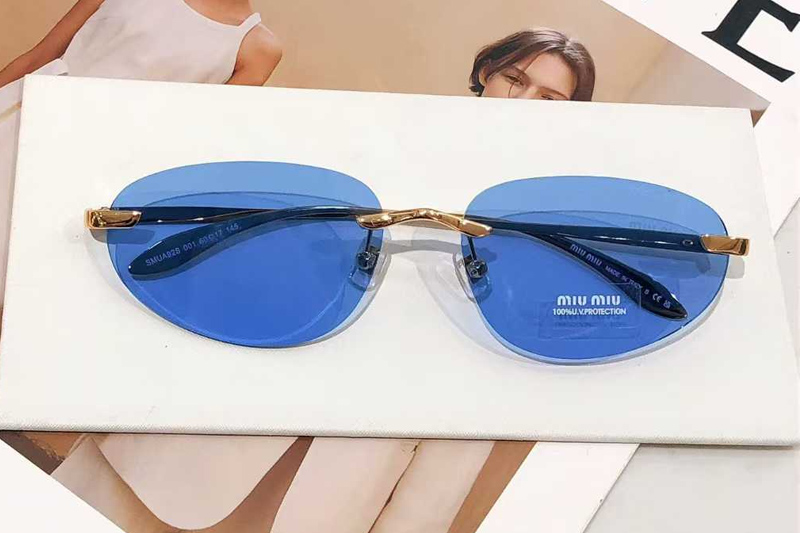SMUA92S Sunglasses Gold Blue