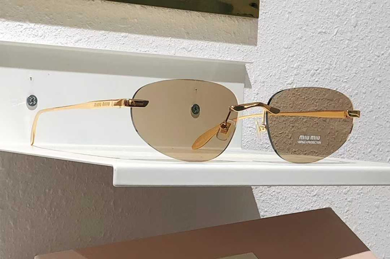 SMUA92S Sunglasses Gold Brown