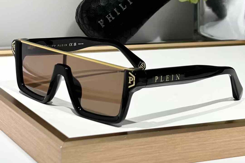 SPP006 Sunglasses Black Gold Brown