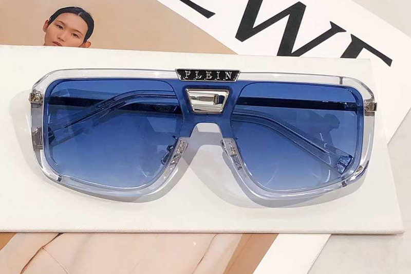 SPP008M Sunglasses Transparent Gradient Blue