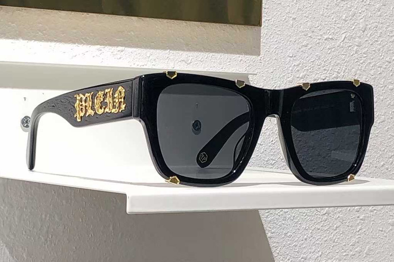 SPP042W Sunglasses Black Gold Gray