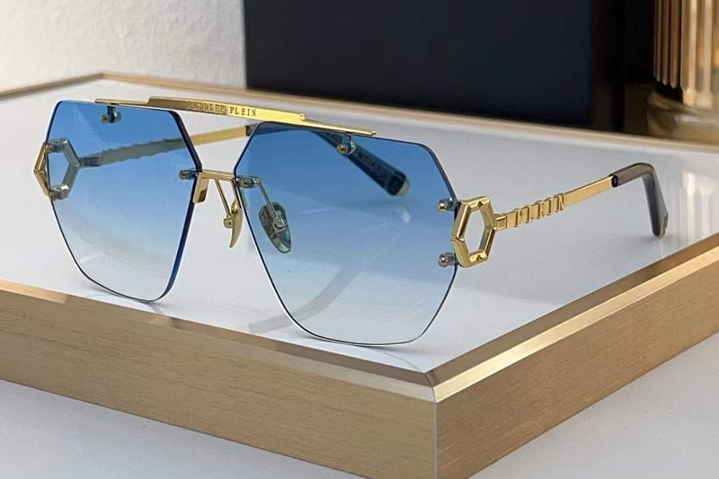 SPP111 Sunglasses Gold Gradient Blue
