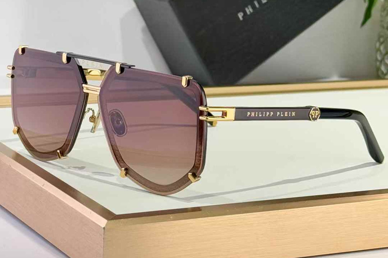 SPP132 Sunglasses Gold Gradient Brown