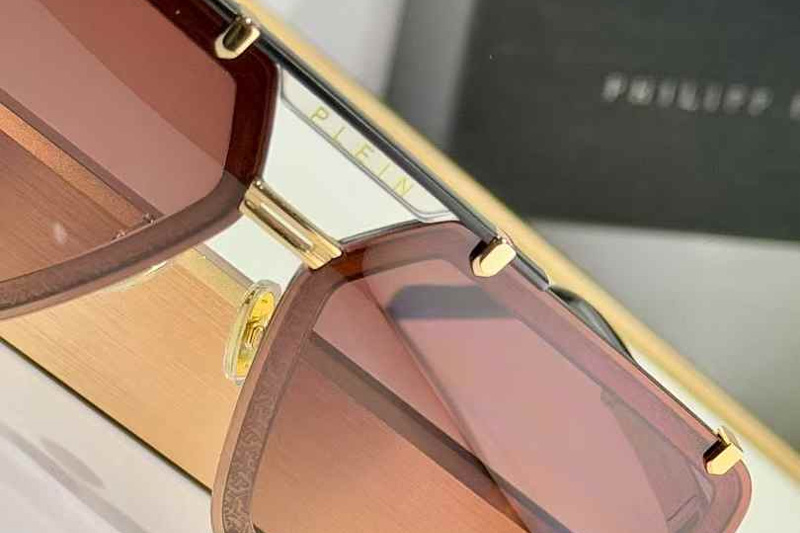 SPP132 Sunglasses Gold Gradient Brown