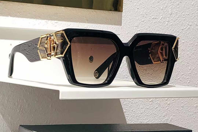 SPP135 Sunglasses Black Gradient Brown