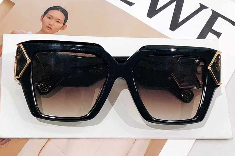 SPP135 Sunglasses Black Gradient Brown