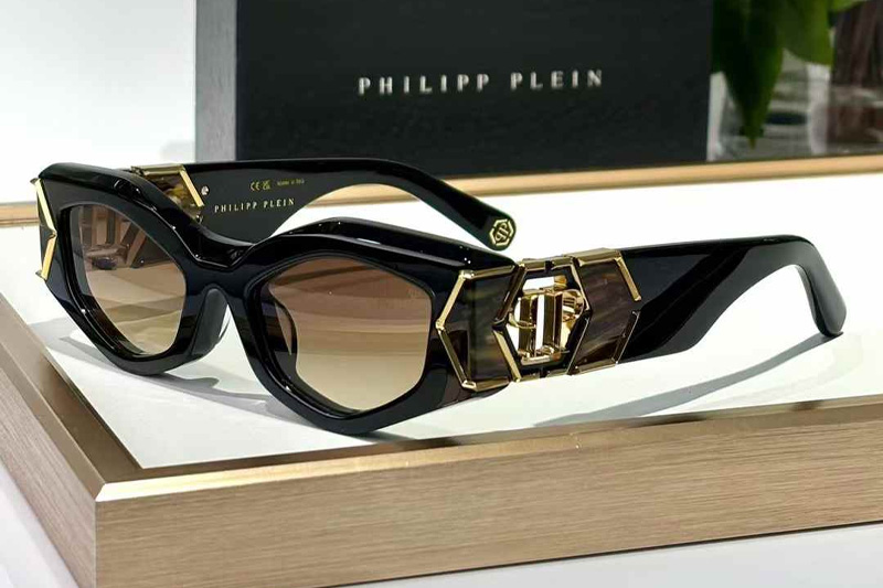 SPP136 Sunglasses Black Gradient Brown