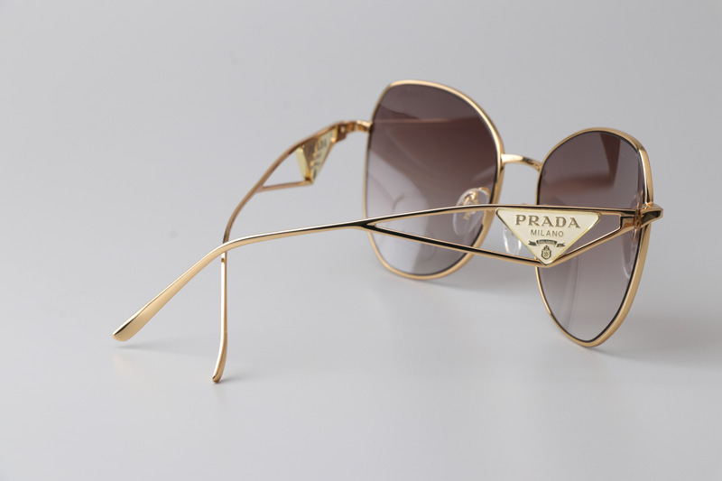 SPR57Y Sunglasses Gold Gradient Brown