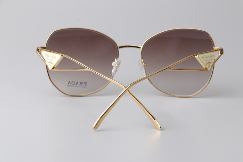 SPR57Y Sunglasses Gold Gradient Brown