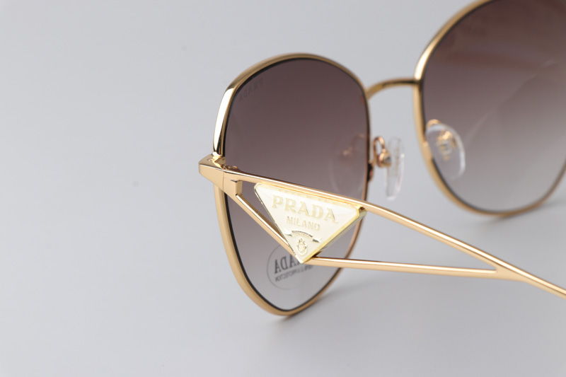 SPR57Y Sunglasses Gold Gradient Brown