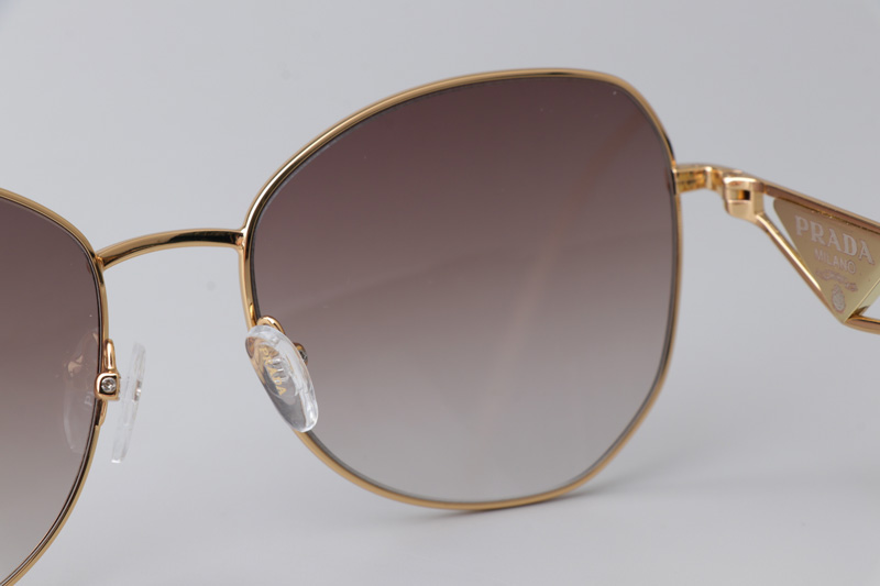 SPR57Y Sunglasses Gold Gradient Brown