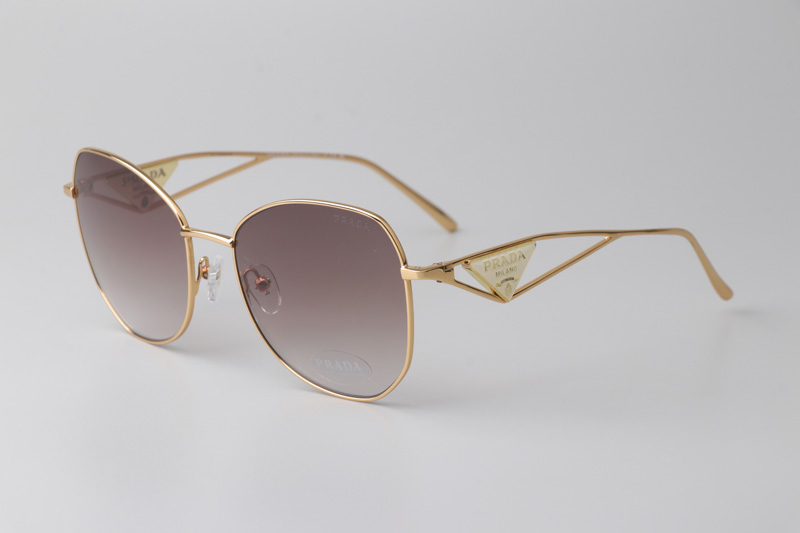 SPR57Y Sunglasses Gold Gradient Brown