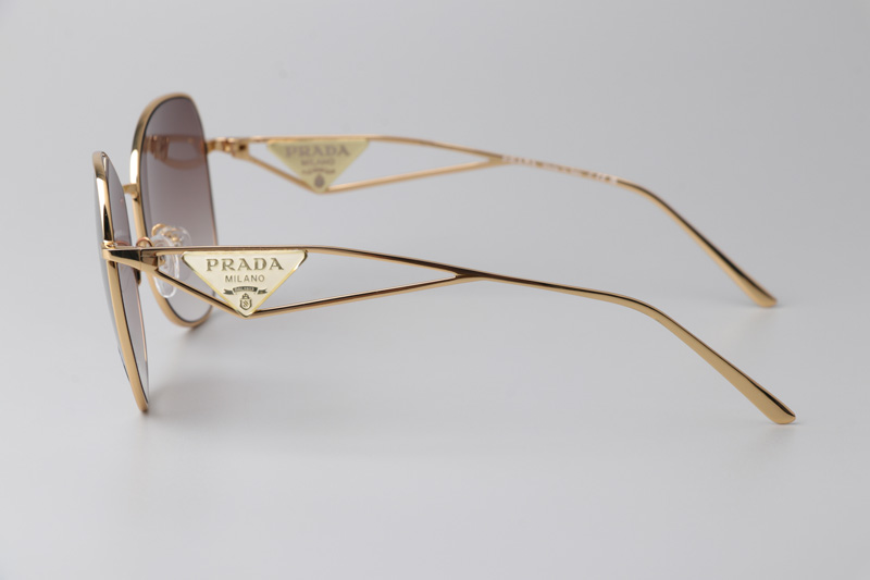 SPR57Y Sunglasses Gold Gradient Brown