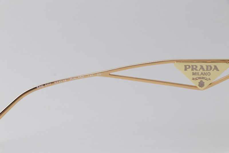 SPR57Y Sunglasses Gold Gradient Brown