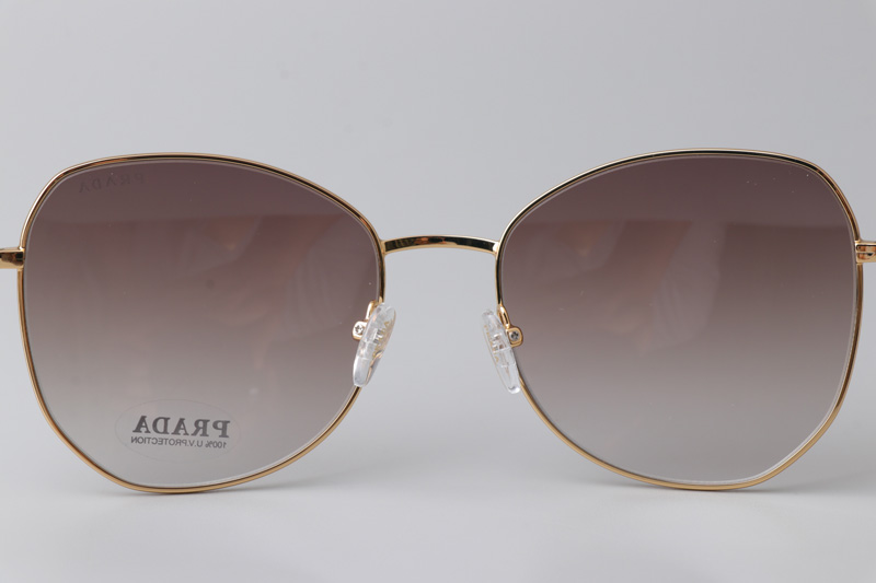 SPR57Y Sunglasses Gold Gradient Brown