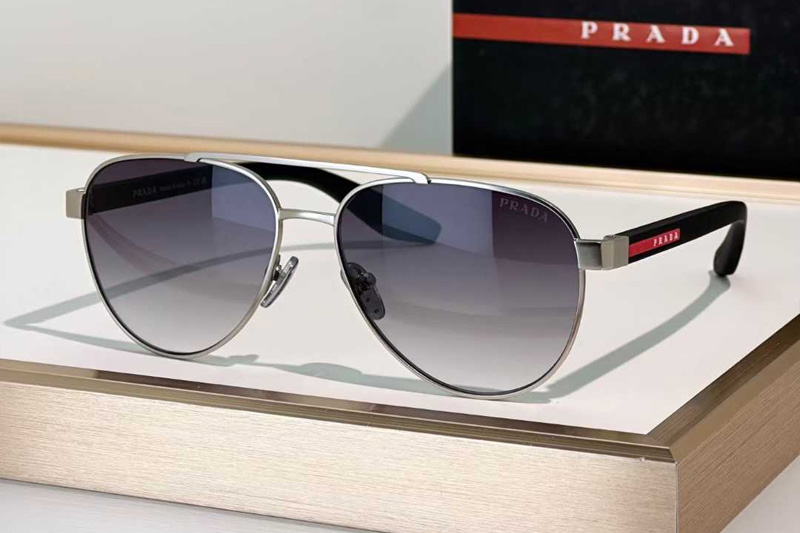 SPSA52 Sunglasses Silver Gradient Gray