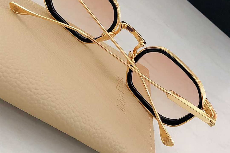 Samuel Sunglasses Black Gold Gradient Brown