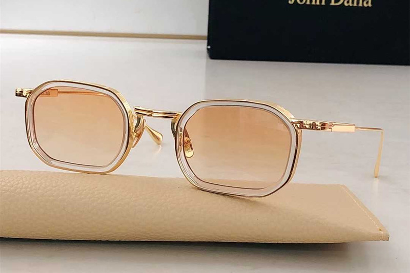 Samuel Sunglasses Transparent Gold Gradient Brown