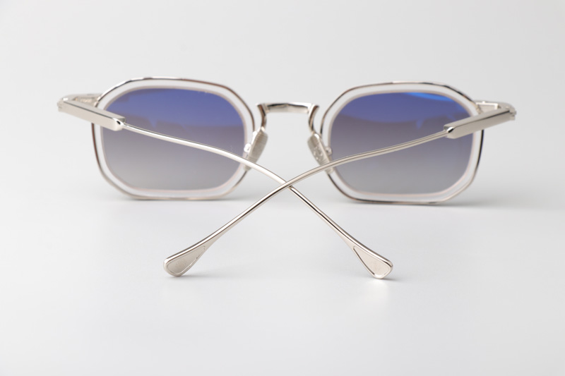 Samuel Sunglasses Transparent Silver Gradient Gray