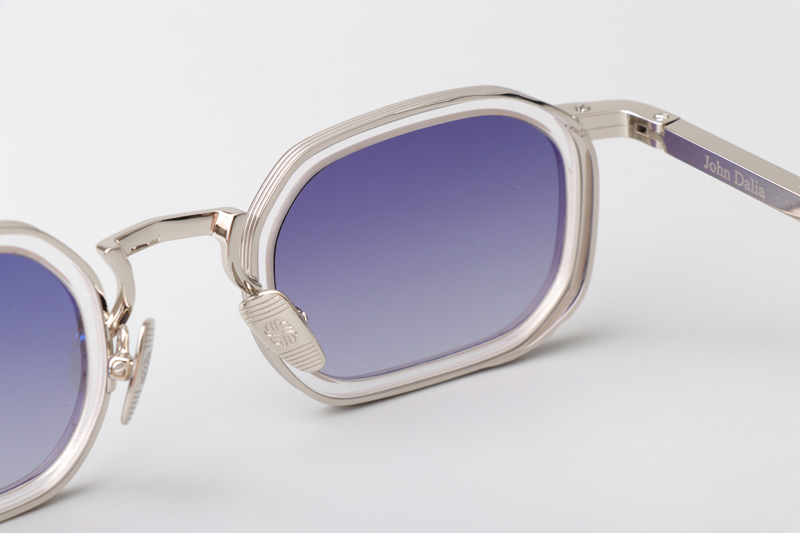 Samuel Sunglasses Transparent Silver Gradient Gray