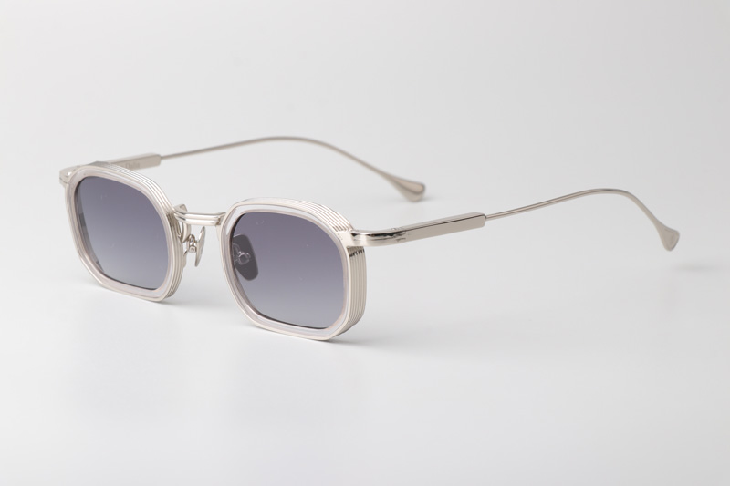 Samuel Sunglasses Transparent Silver Gradient Gray