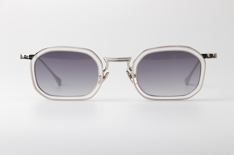 Samuel Sunglasses Transparent Silver Gradient Gray