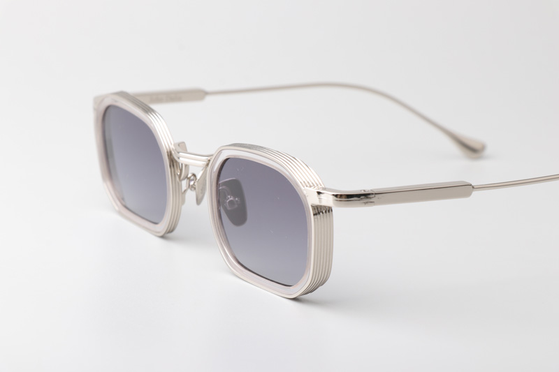 Samuel Sunglasses Transparent Silver Gradient Gray