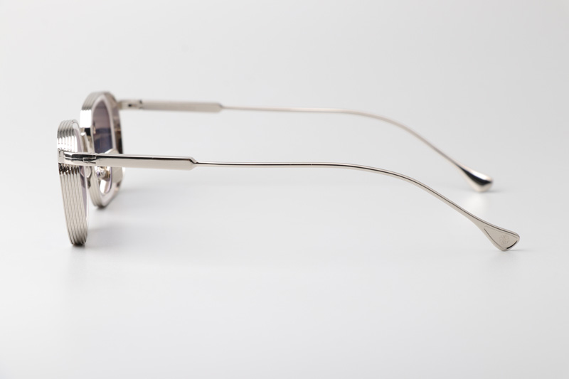 Samuel Sunglasses Transparent Silver Gradient Gray