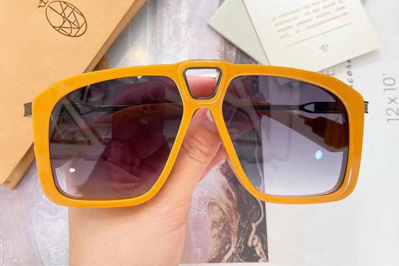 Savoy Sunglasses Yellow Gradient Gray