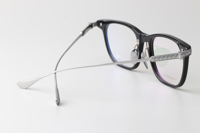 Slag Eyeglasses Black Silver