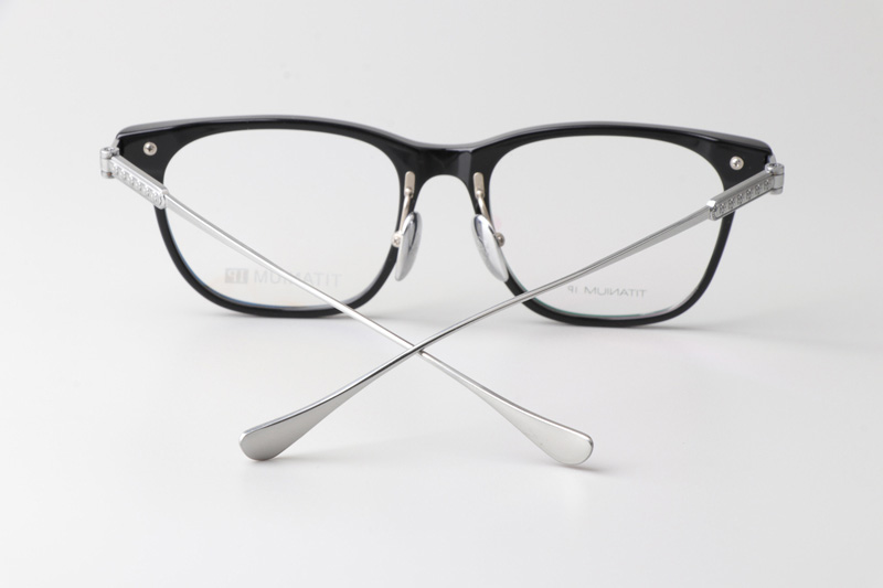 Slag Eyeglasses Black Silver
