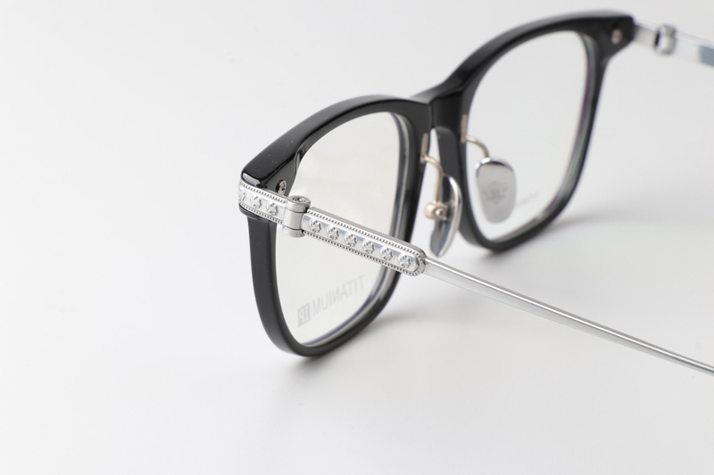 Slag Eyeglasses Black Silver