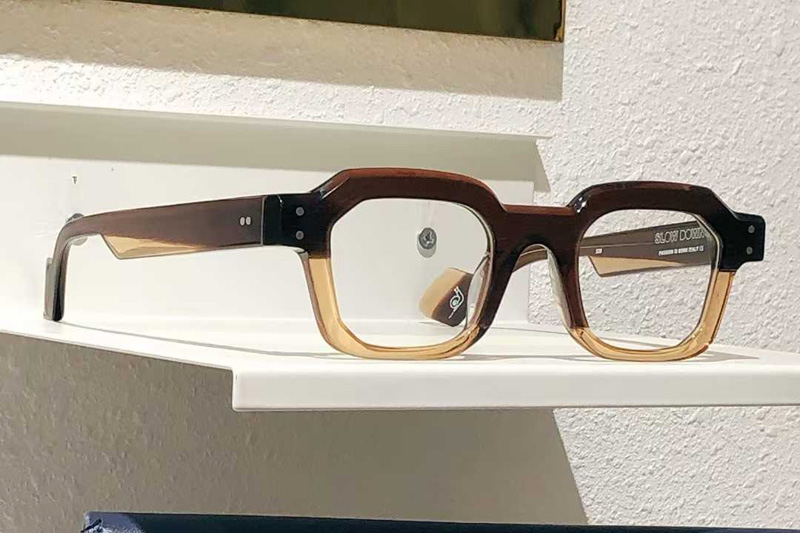 Slow Down Eyeglasses Coffee Yellow