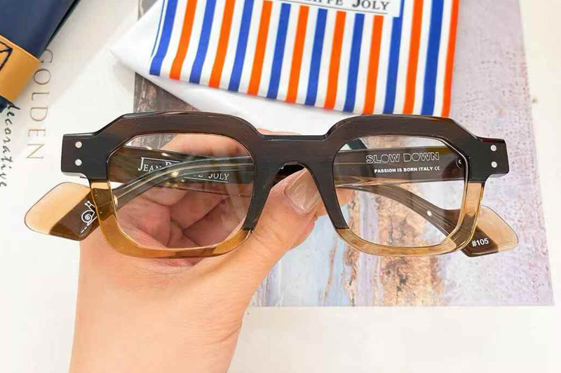 Slow Down Eyeglasses Coffee Yellow