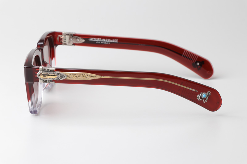 Sterett Sunglasses Red Transparent Brown