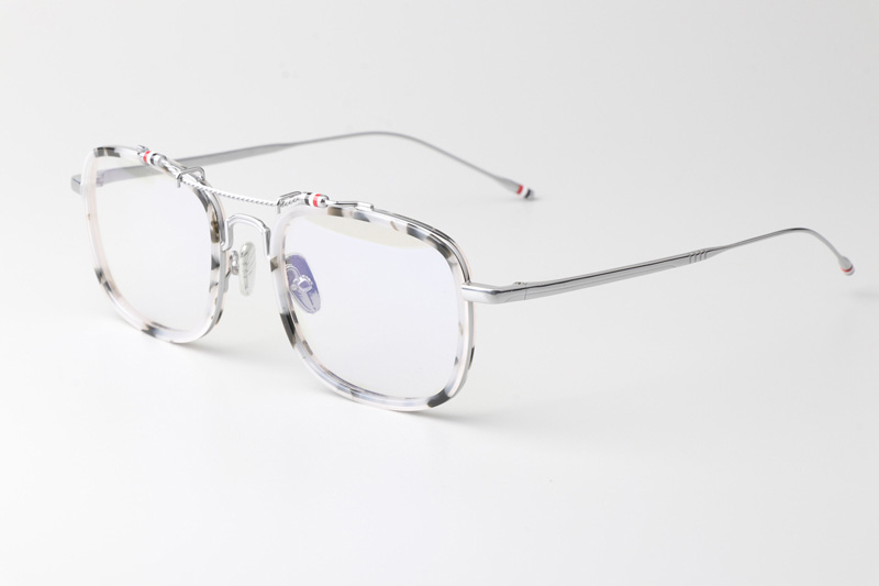 TBS816 Eyeglasses Gray Tortoise Silver