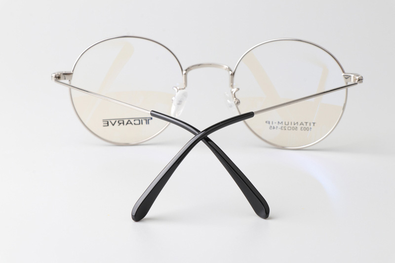 TC1003 Eyeglasses Red Silver