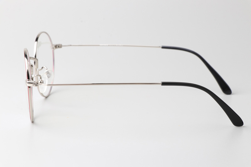 TC1003 Eyeglasses Red Silver