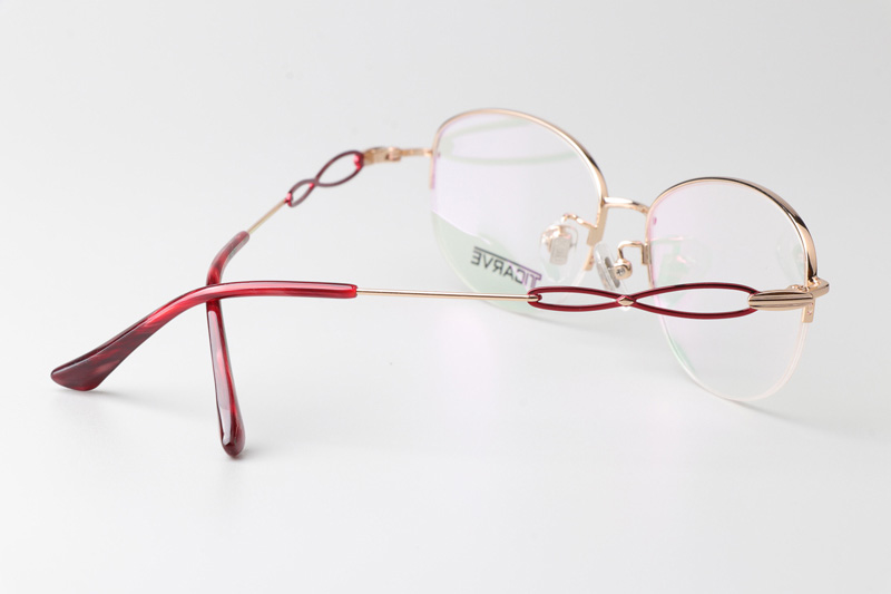 TC80106 Eyeglasses Red Gold