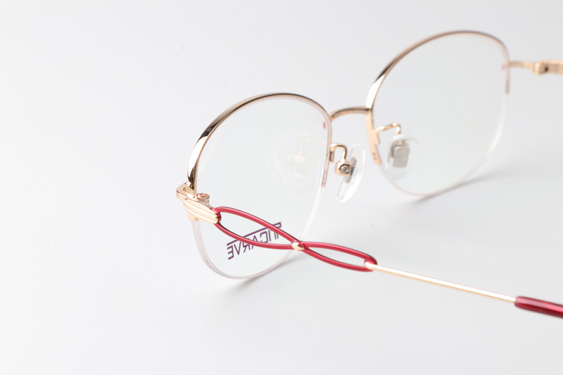TC80106 Eyeglasses Red Gold