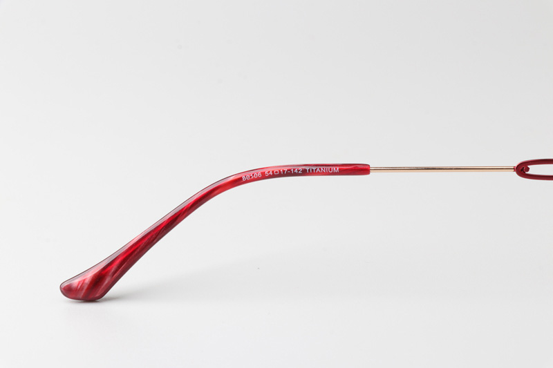 TC80106 Eyeglasses Red Gold