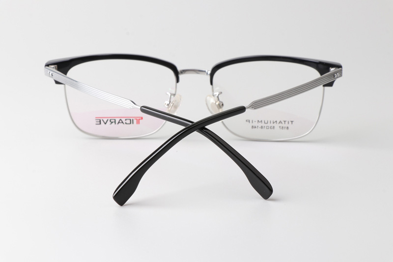 TC8157 Eyeglasses Black Silver