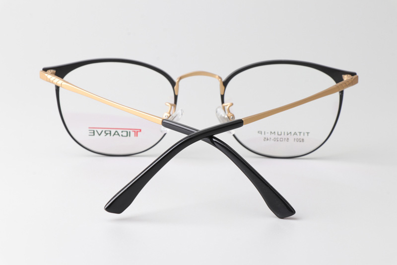 TC8201 Eyeglasses Black Gold