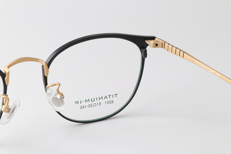 TC8201 Eyeglasses Black Gold
