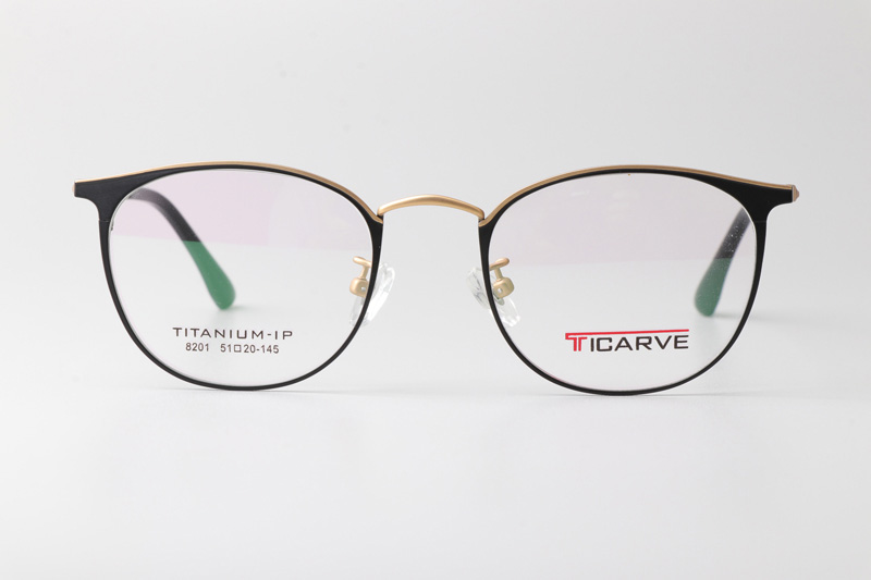 TC8201 Eyeglasses Black Gold