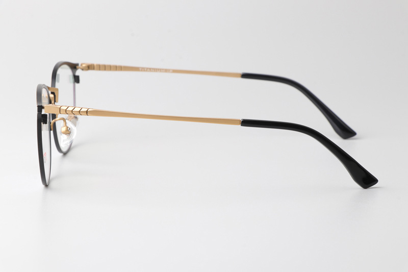 TC8201 Eyeglasses Black Gold