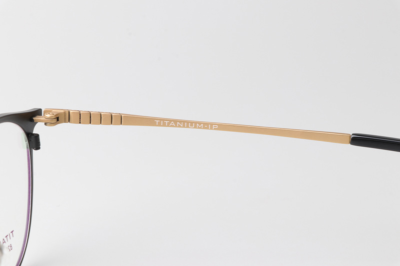 TC8201 Eyeglasses Black Gold