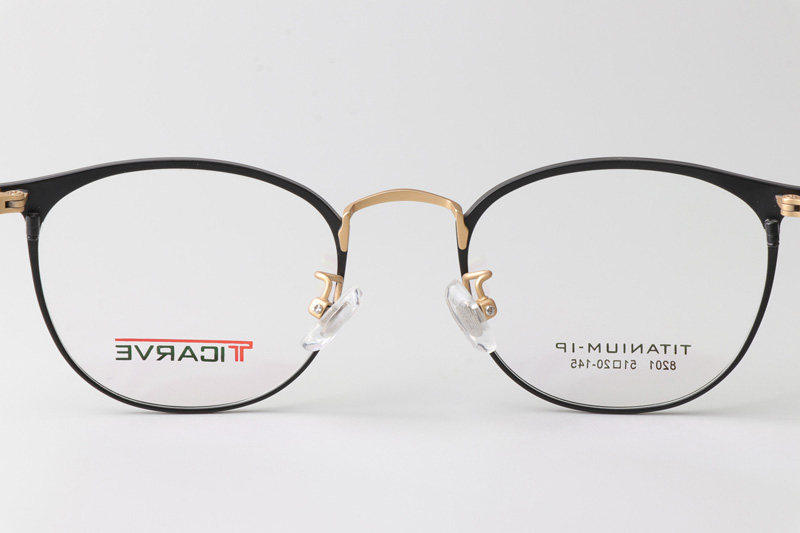 TC8201 Eyeglasses Black Gold