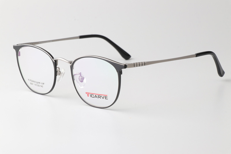 TC8201 Eyeglasses Black Silver